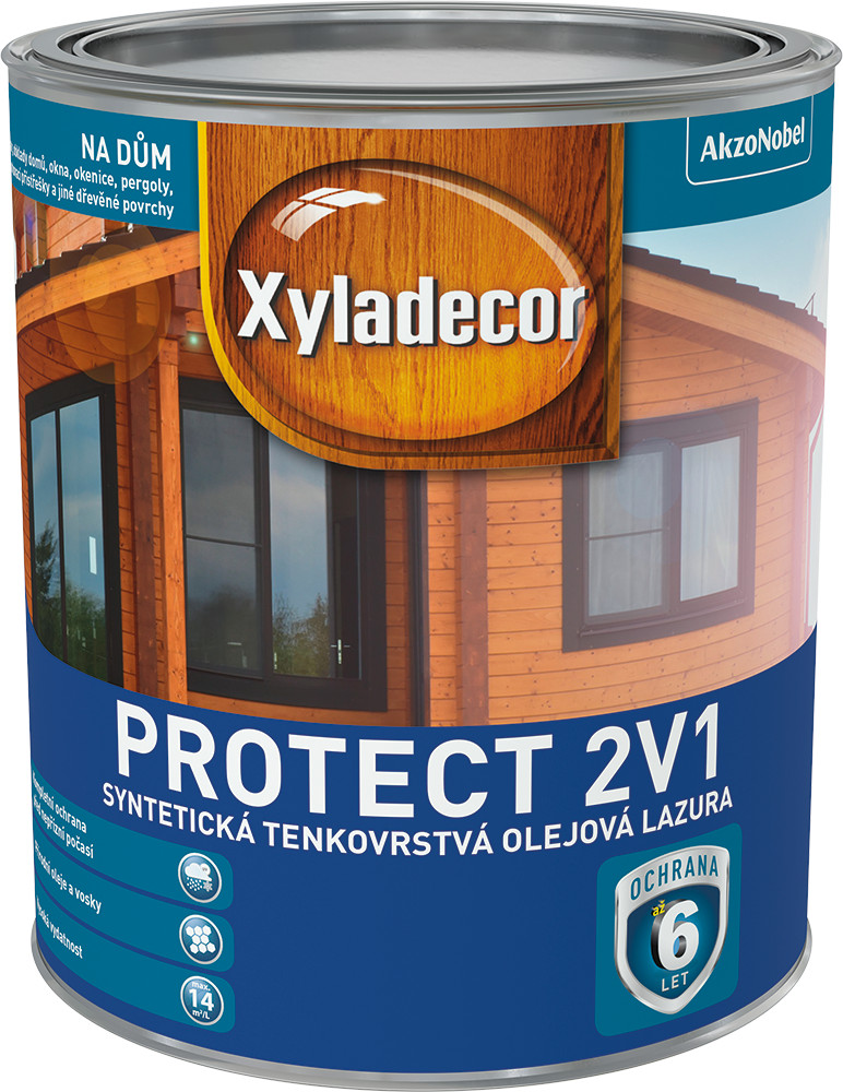 Tenkovrstvá lazura Xyladecor Protect 2 v 1 s přírodními oleji a vosky