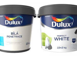 sněhová bílá a penetrace dulux