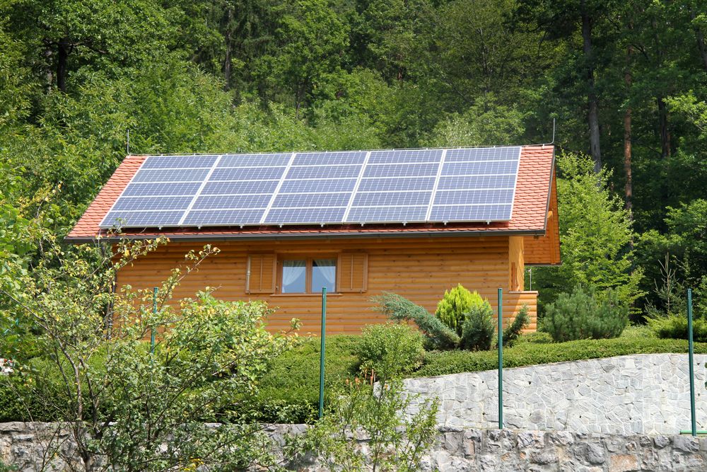 fotovoltaika na chatě